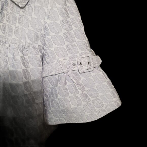 Elle Cropped Gray Pea Coat MEDIUM - Picture 6 of 9